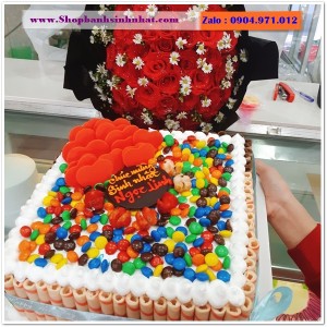 Combo Bánh Kem & Hoa Tươi - MM51